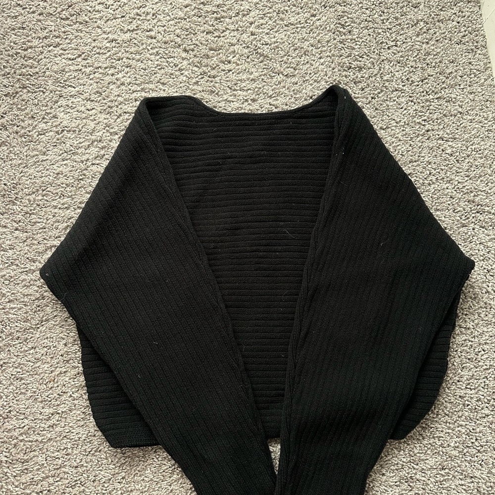 Reformation | Cort Ribbed Dolman Sleeve Boatneck Sweater in Black Size medium